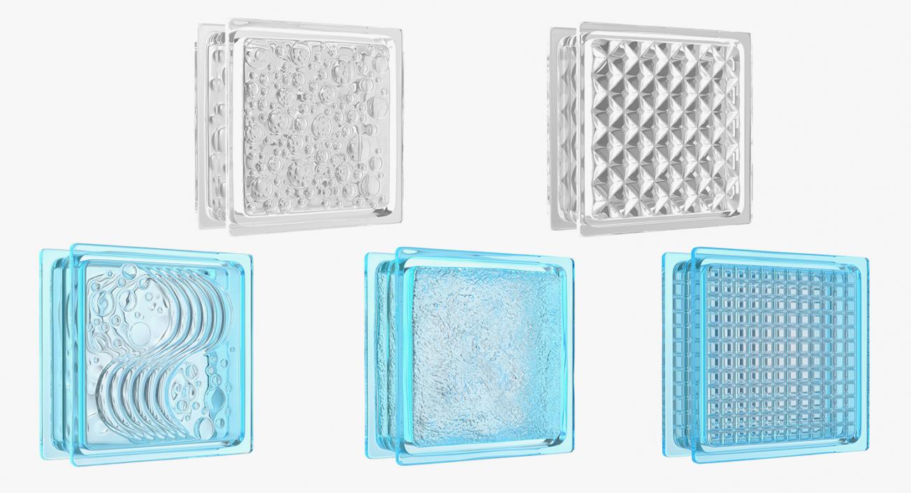 3D model Glass Blocks Collection 2