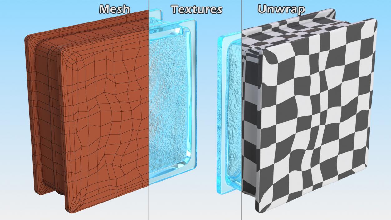 3D model Glass Blocks Collection 2