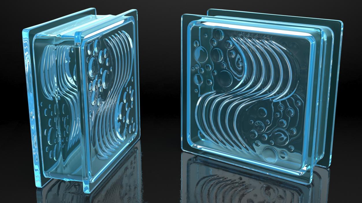 3D model Glass Blocks Collection 2