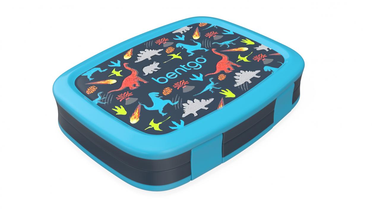 3D Kids Lunch Box Bentgo Closed Blue model