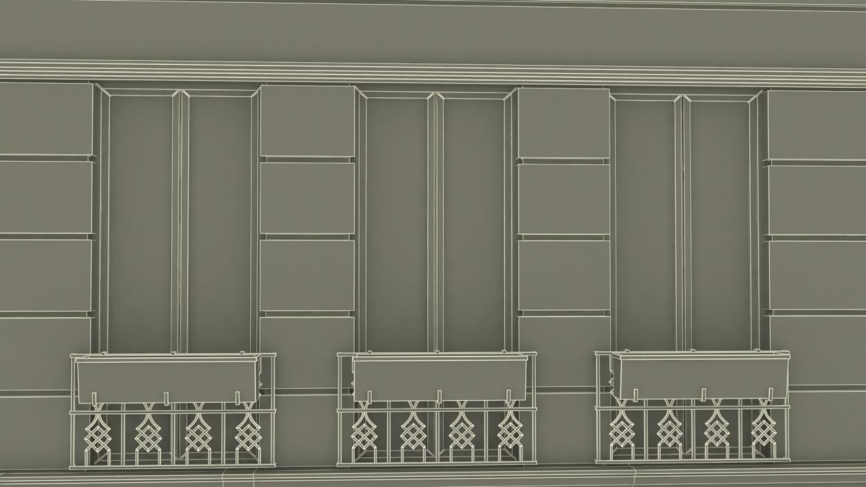 3D Small Bank Branch Building