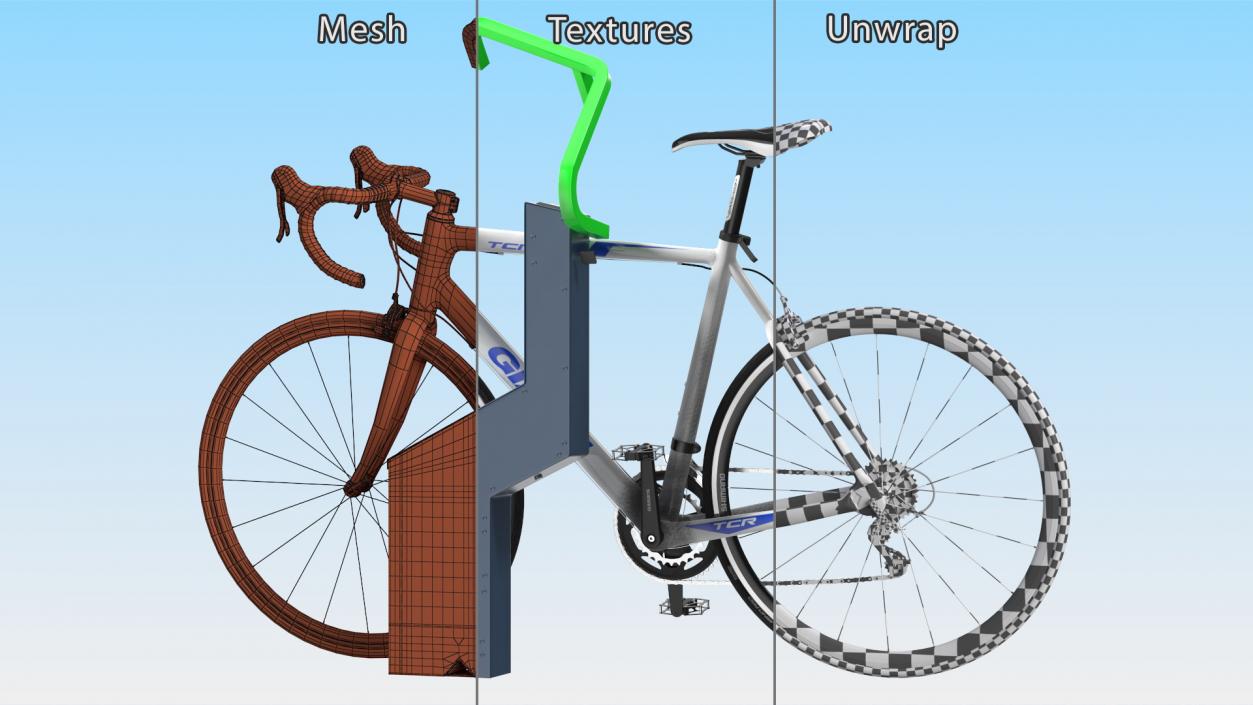 Road Bike Near Opened Bikeep Parking(1) 3D model