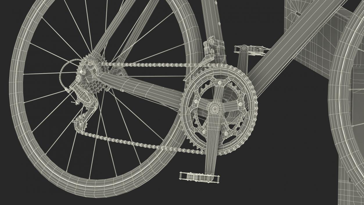 Road Bike Near Opened Bikeep Parking(1) 3D model