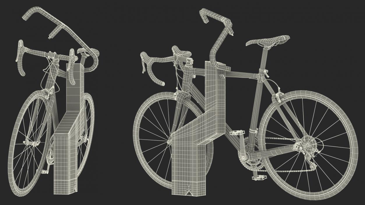 Road Bike Near Opened Bikeep Parking(1) 3D model