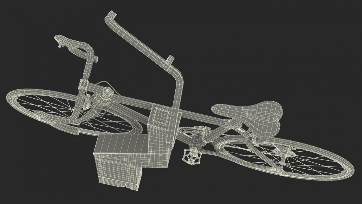 Road Bike Near Opened Bikeep Parking(1) 3D model