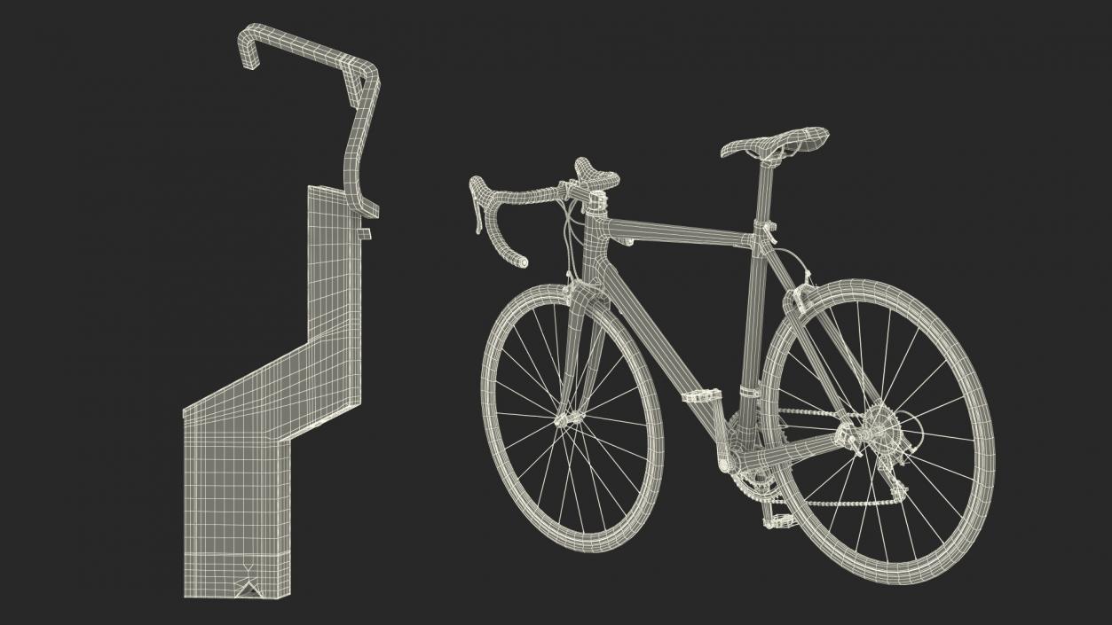 Road Bike Near Opened Bikeep Parking(1) 3D model