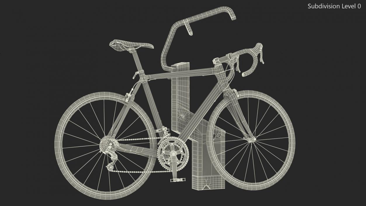 Road Bike Near Opened Bikeep Parking(1) 3D model