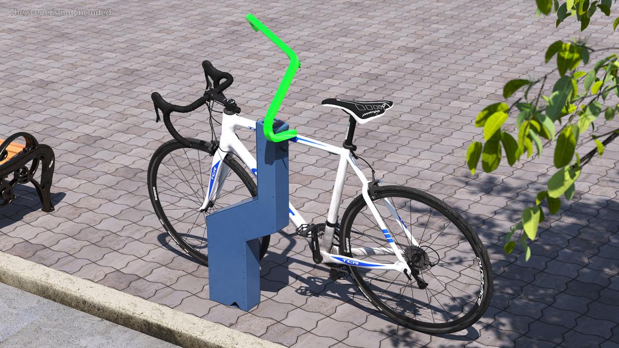 Road Bike Near Opened Bikeep Parking(1) 3D model