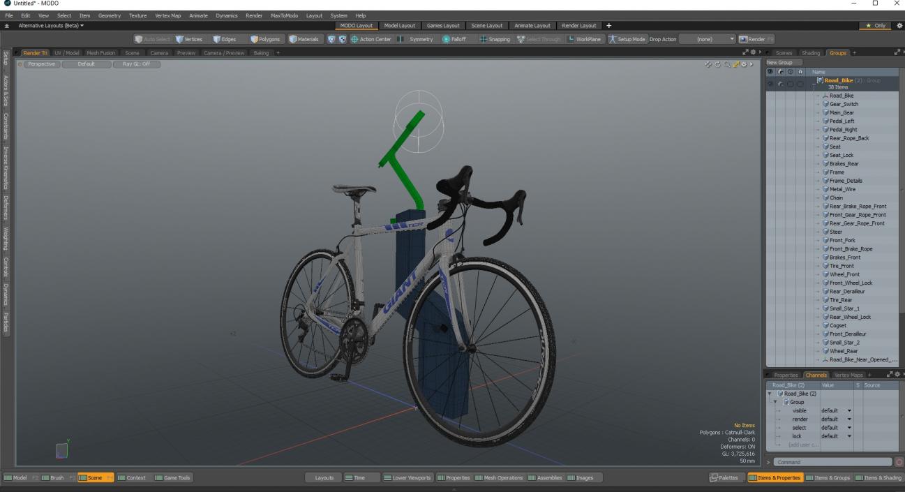 Road Bike Near Opened Bikeep Parking(1) 3D model