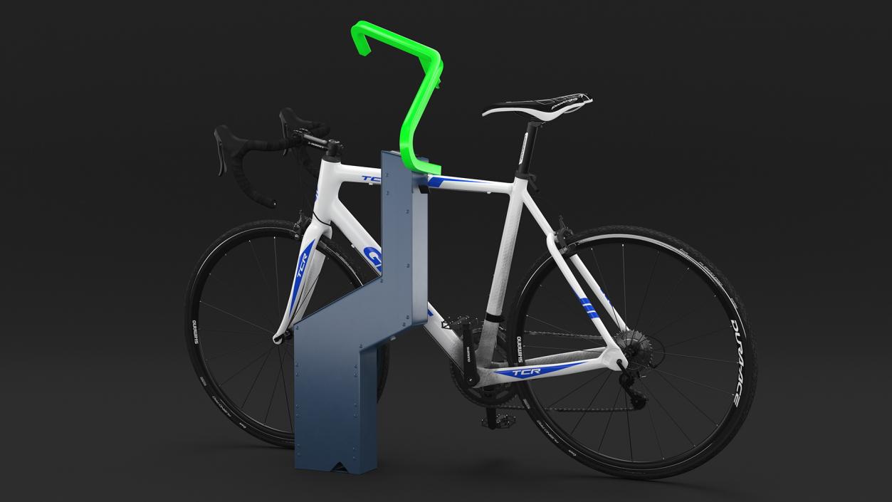 Road Bike Near Opened Bikeep Parking(1) 3D model