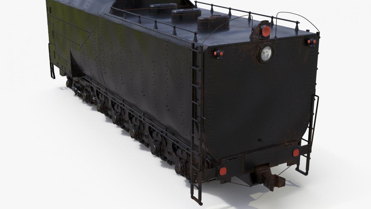 3D model Old Trailed Tender Rigged