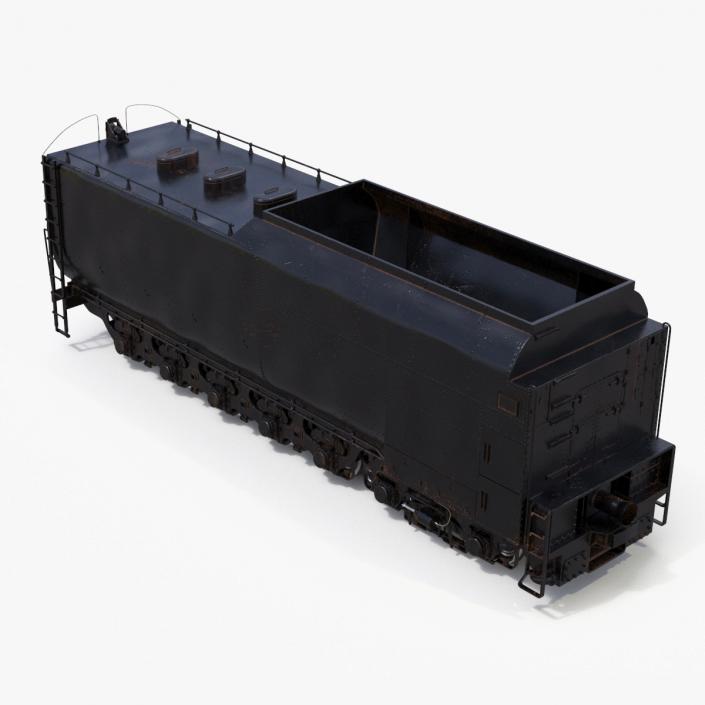 3D model Old Trailed Tender Rigged