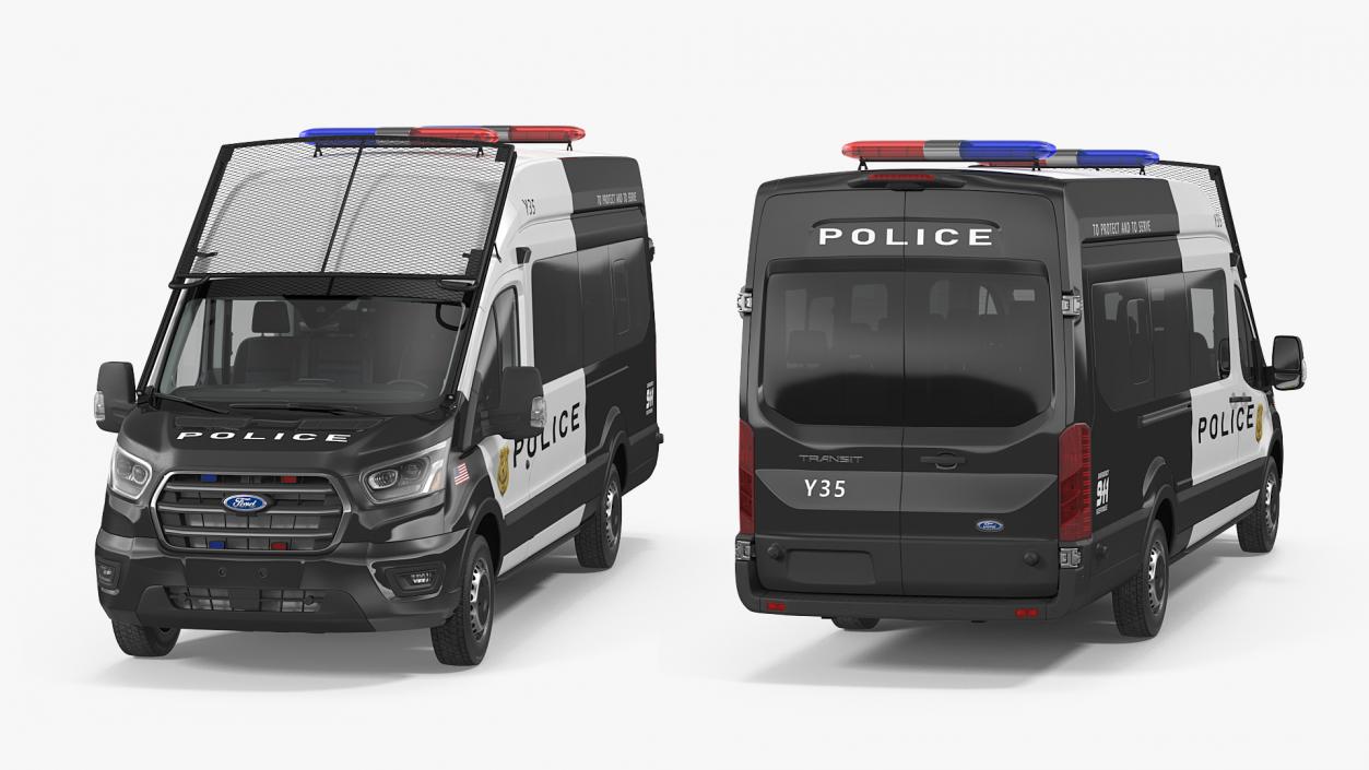 Police Ford Transit 2020 3D model