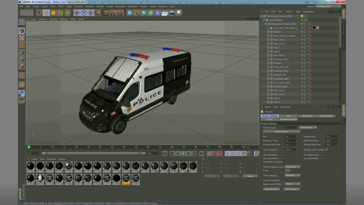 Police Ford Transit 2020 3D model