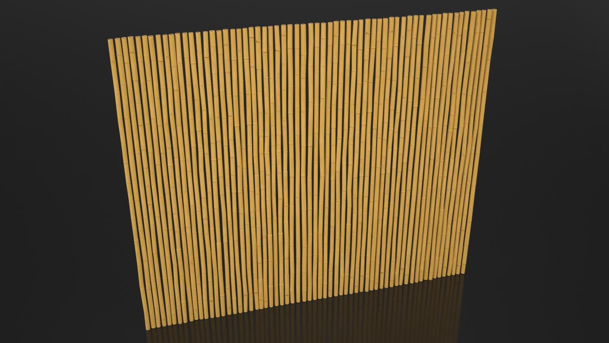 3D Decorative Bamboo Fence model