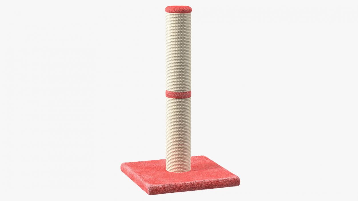 3D Cat Scratching Post Red model