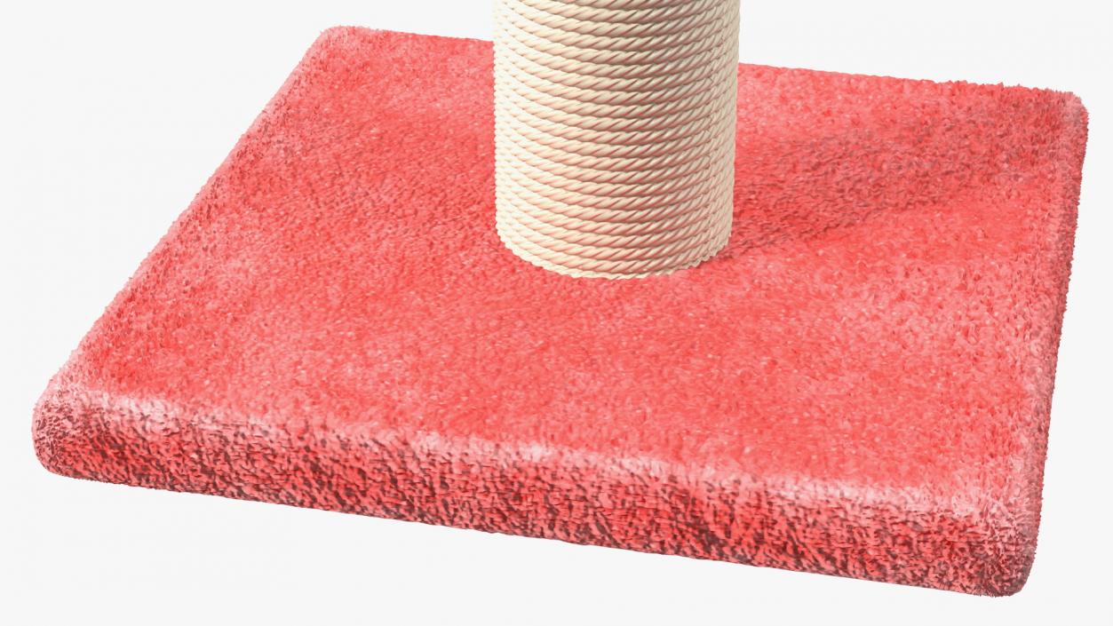 3D Cat Scratching Post Red model