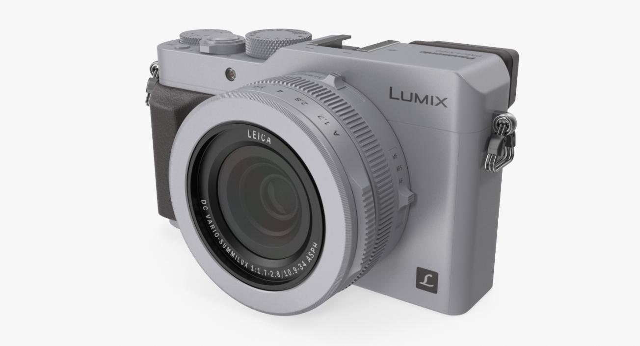 Panasonic Lumix DMC LX100 Digital Camera Silver 3D