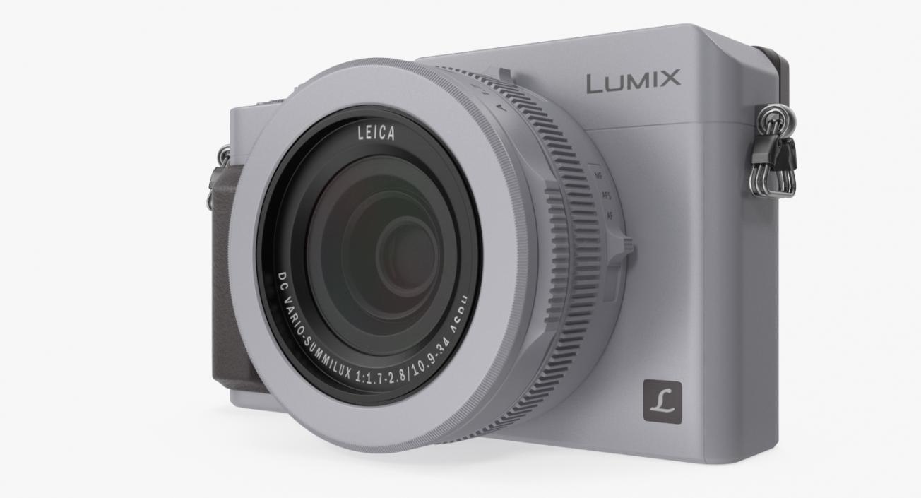 Panasonic Lumix DMC LX100 Digital Camera Silver 3D