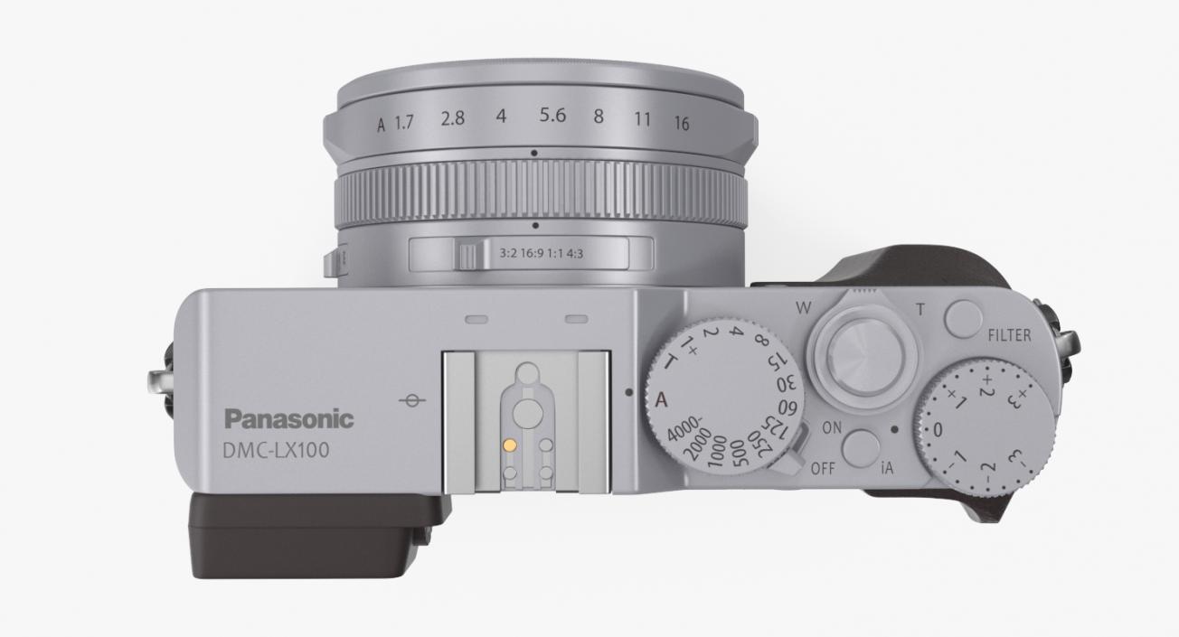 Panasonic Lumix DMC LX100 Digital Camera Silver 3D