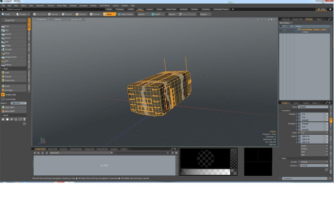 Camouflage Radar Cabin 3D