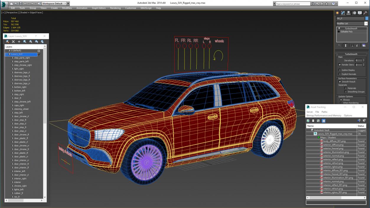 Luxury SUV Rigged 3D