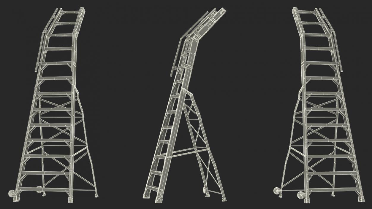 3D Engineering Aircraft Ladder 14 Ft model