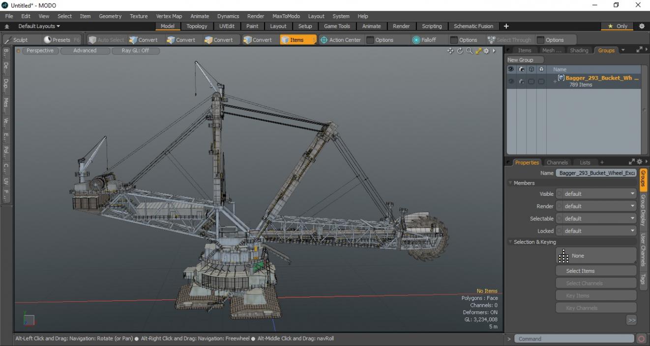 3D Bagger 293 Bucket Wheel Excavator model