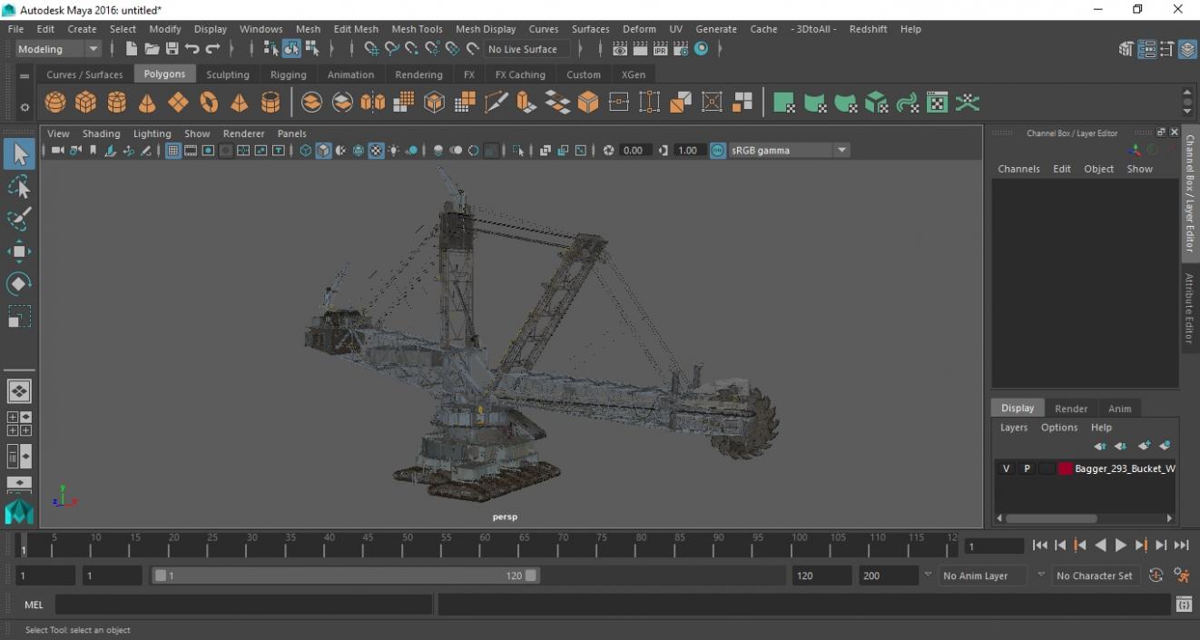 3D Bagger 293 Bucket Wheel Excavator model