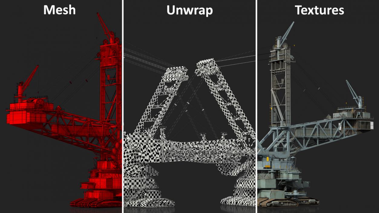 3D Bagger 293 Bucket Wheel Excavator model