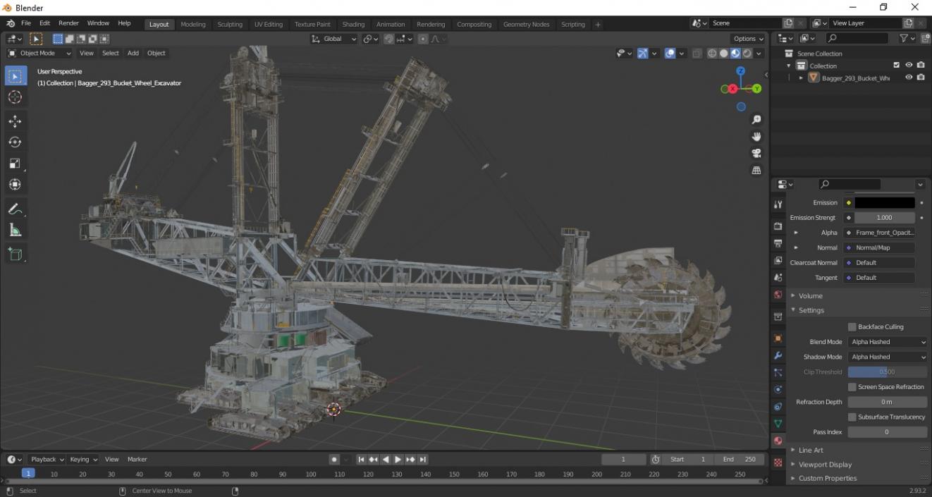 3D Bagger 293 Bucket Wheel Excavator model