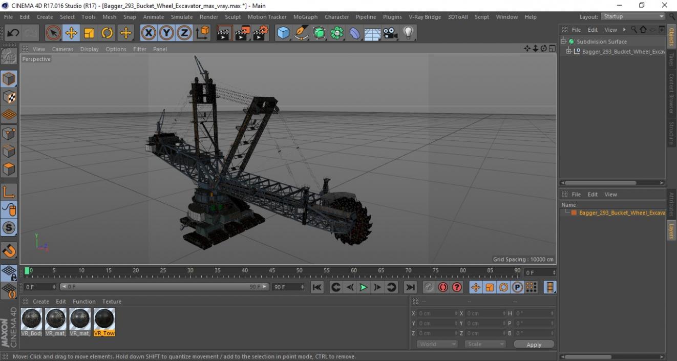 3D Bagger 293 Bucket Wheel Excavator model