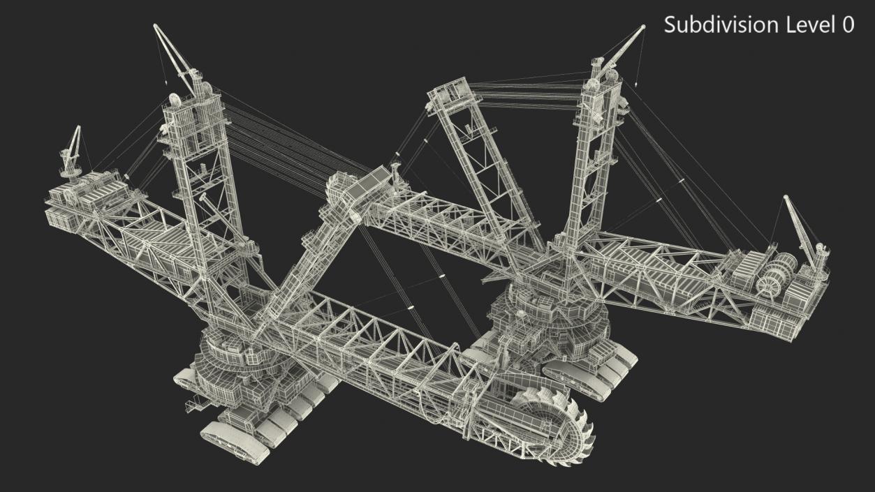 3D Bagger 293 Bucket Wheel Excavator model