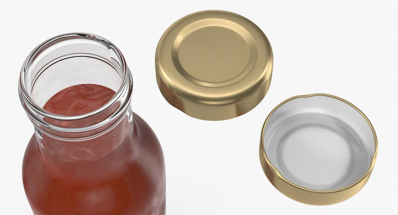 Barbecue Sauce Glass Bottle 3D