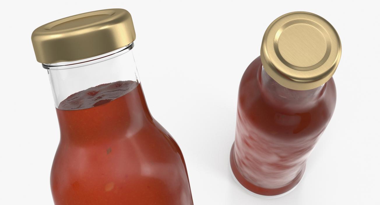 Barbecue Sauce Glass Bottle 3D