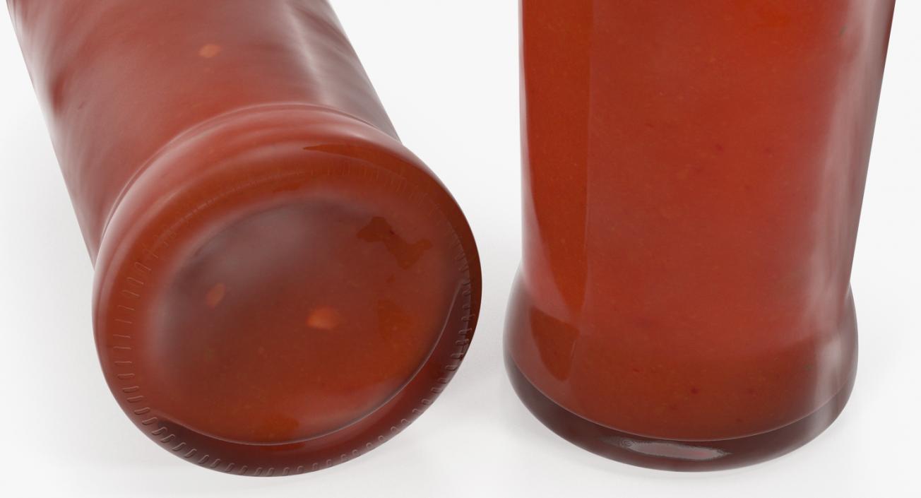 Barbecue Sauce Glass Bottle 3D