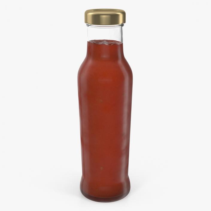 Barbecue Sauce Glass Bottle 3D