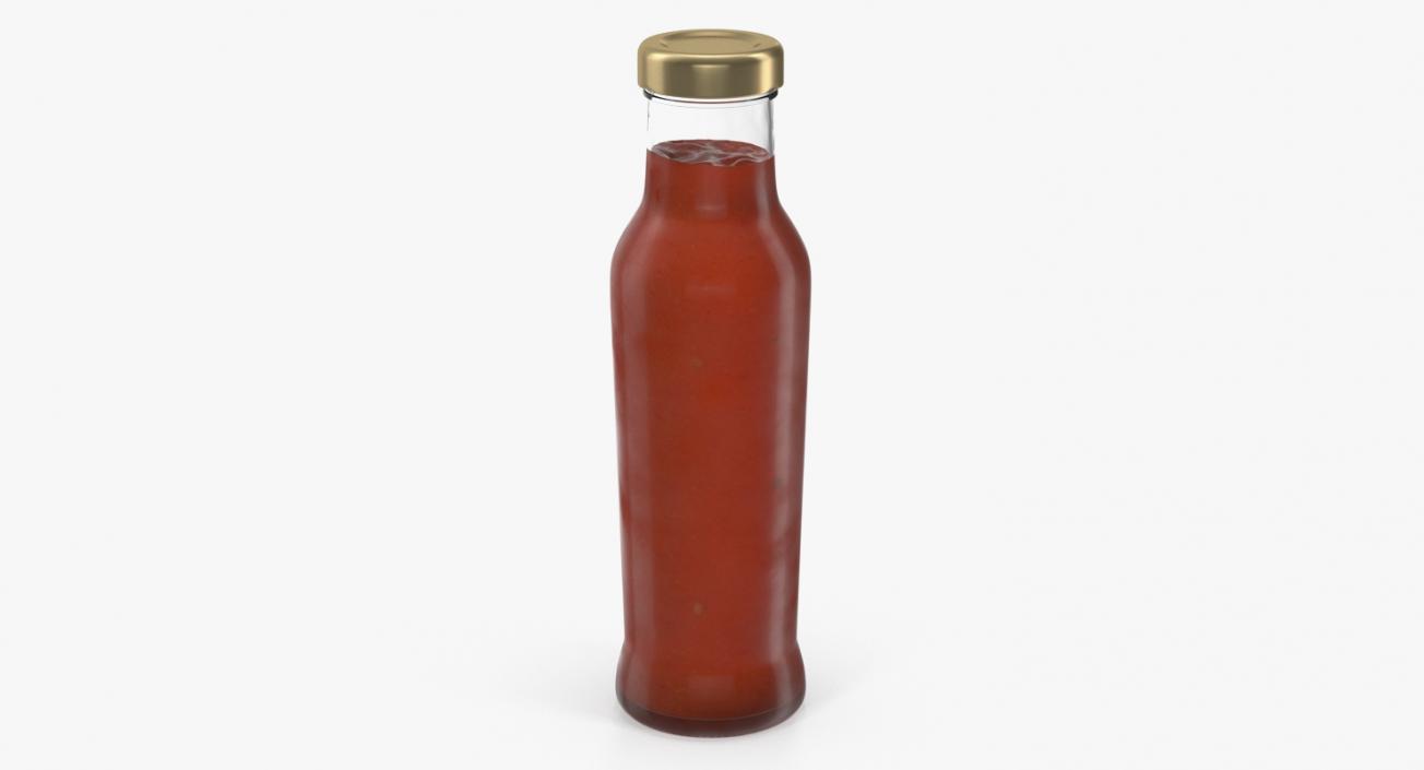 Barbecue Sauce Glass Bottle 3D