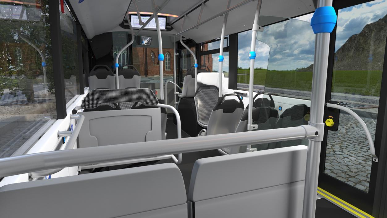 3D model City Bus Three Doors