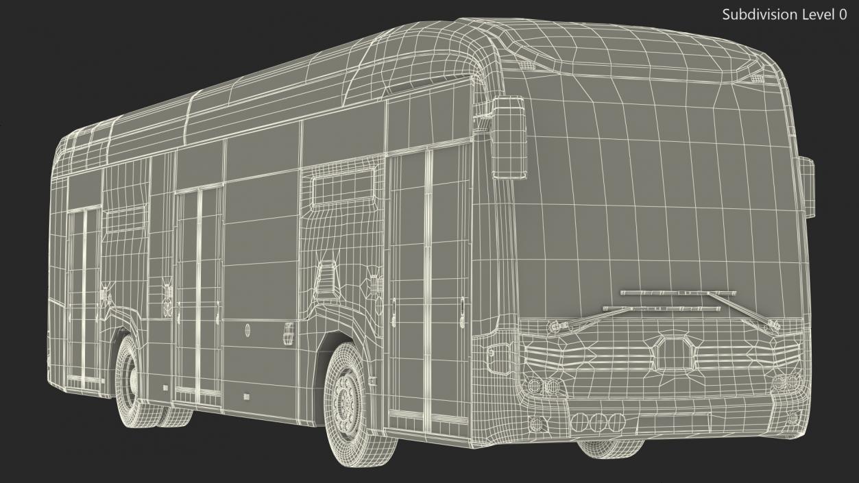 3D model City Bus Three Doors