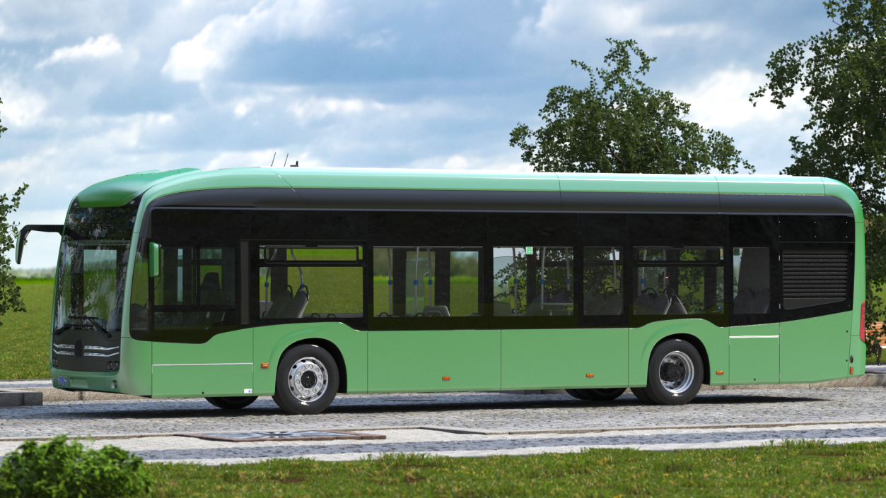 3D model City Bus Three Doors