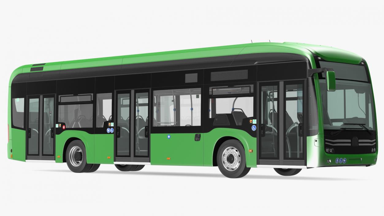 3D model City Bus Three Doors