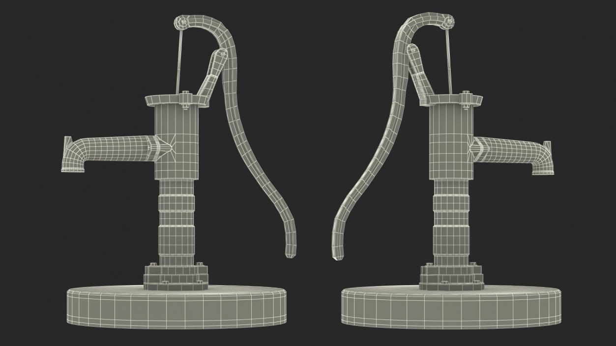 Old Hand Water Pump 3D model