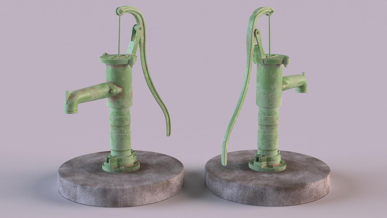 Old Hand Water Pump 3D model