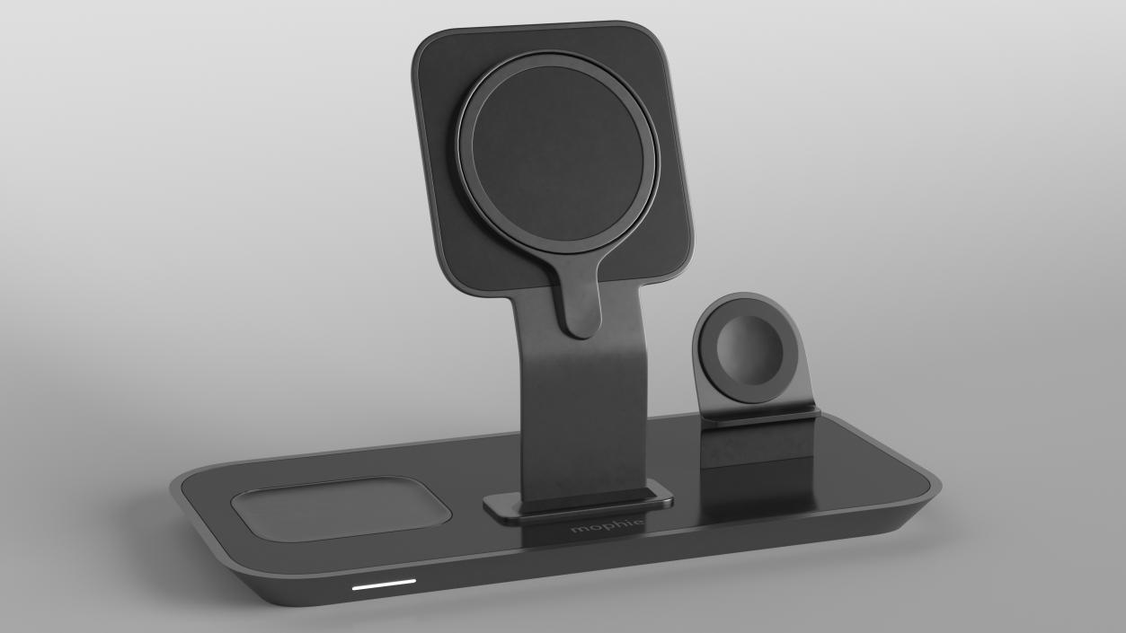 Mophie 3-in-1 Stand for MagSafe Charger Black 2 3D