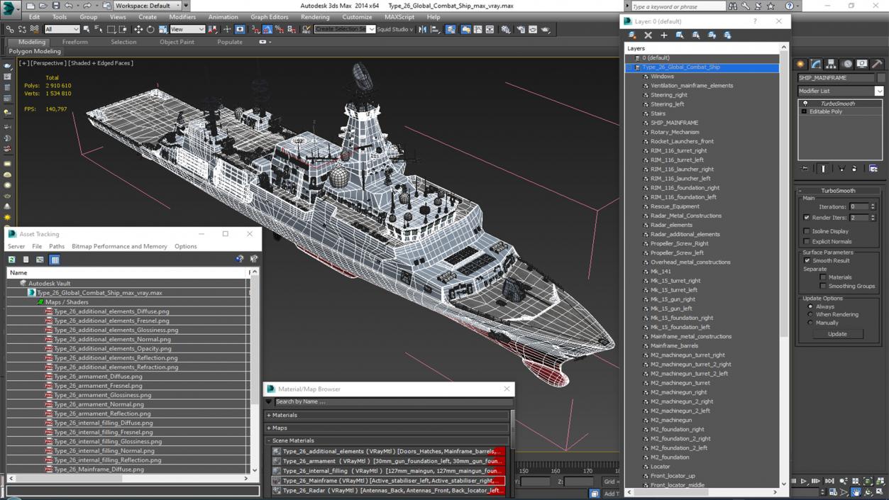 3D Type 26 Global Combat Ship Rigged(1)