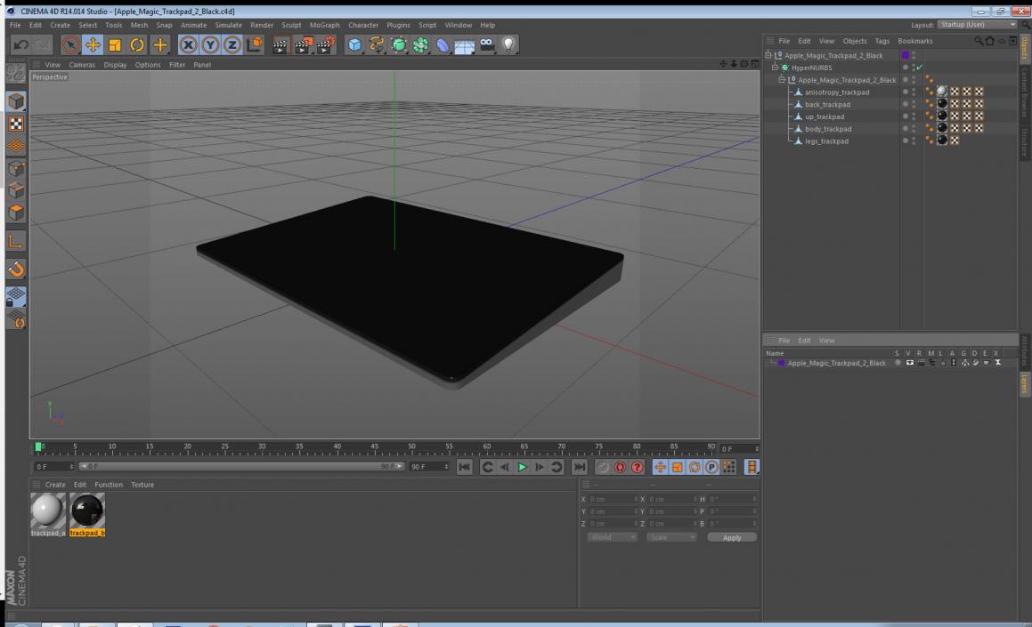 3D Apple Magic Trackpad 2 Black model