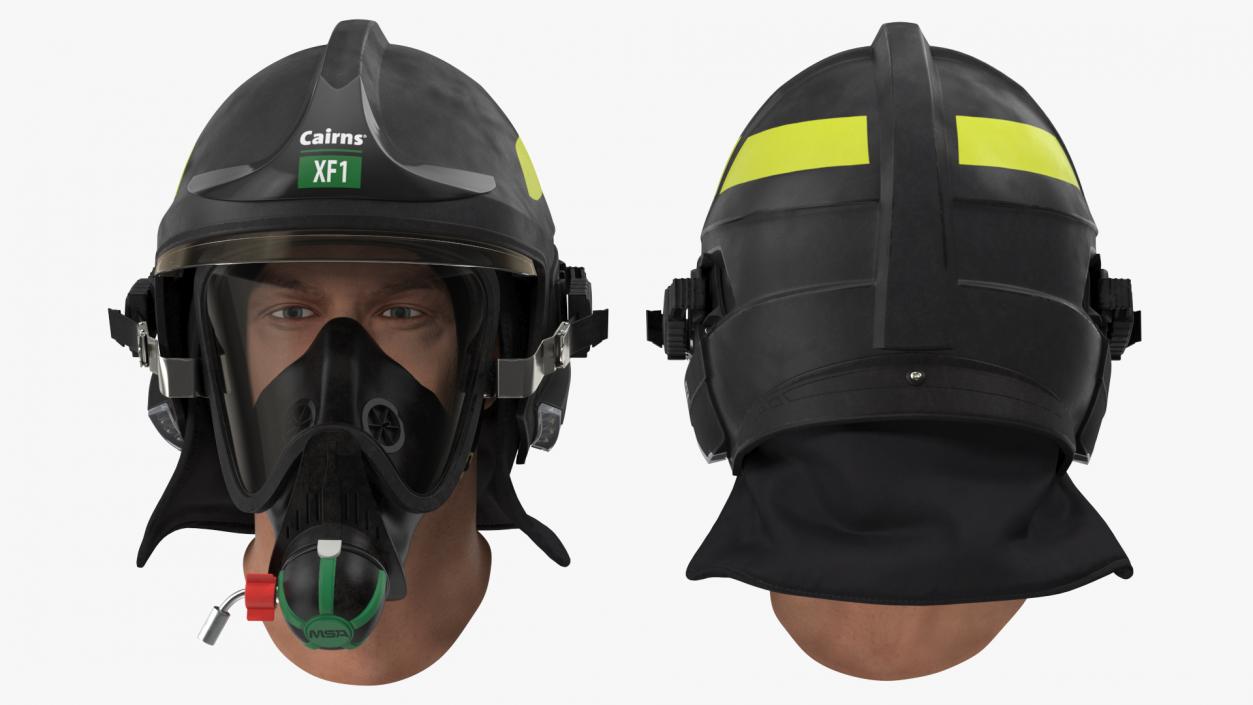 Firefighter Head Cairns XF1 Fire Helmet 3D model