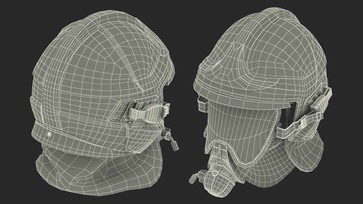 Firefighter Head Cairns XF1 Fire Helmet 3D model