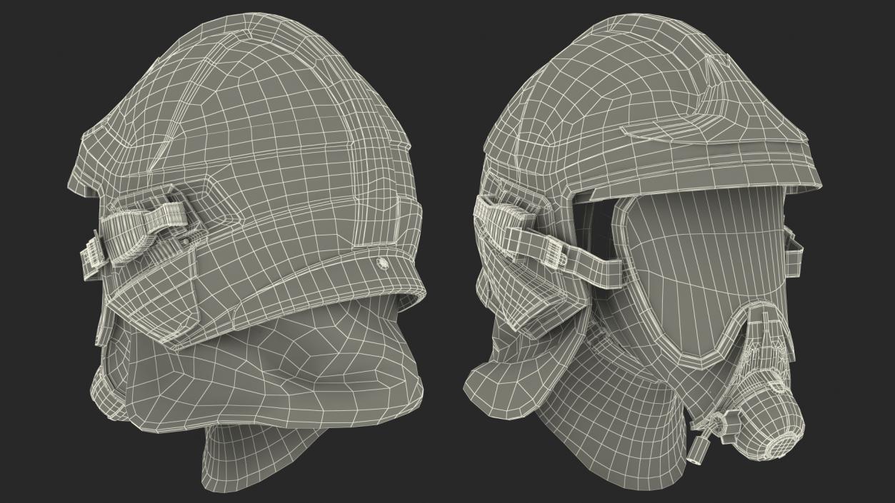 Firefighter Head Cairns XF1 Fire Helmet 3D model